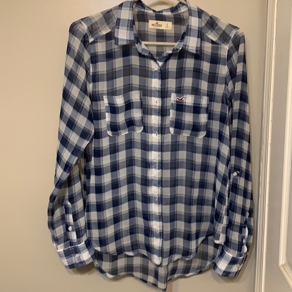 Excellent condition Hollister sheer blouse.